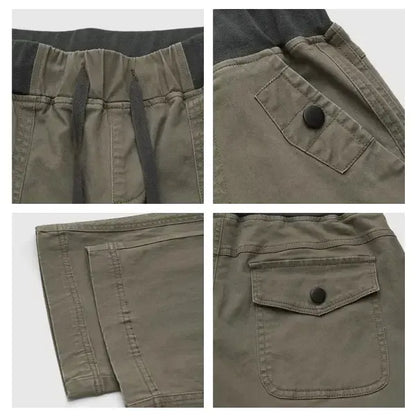 Solid Seam Detail Drawstring Mid Rise Straight Leg Pants High Stretch