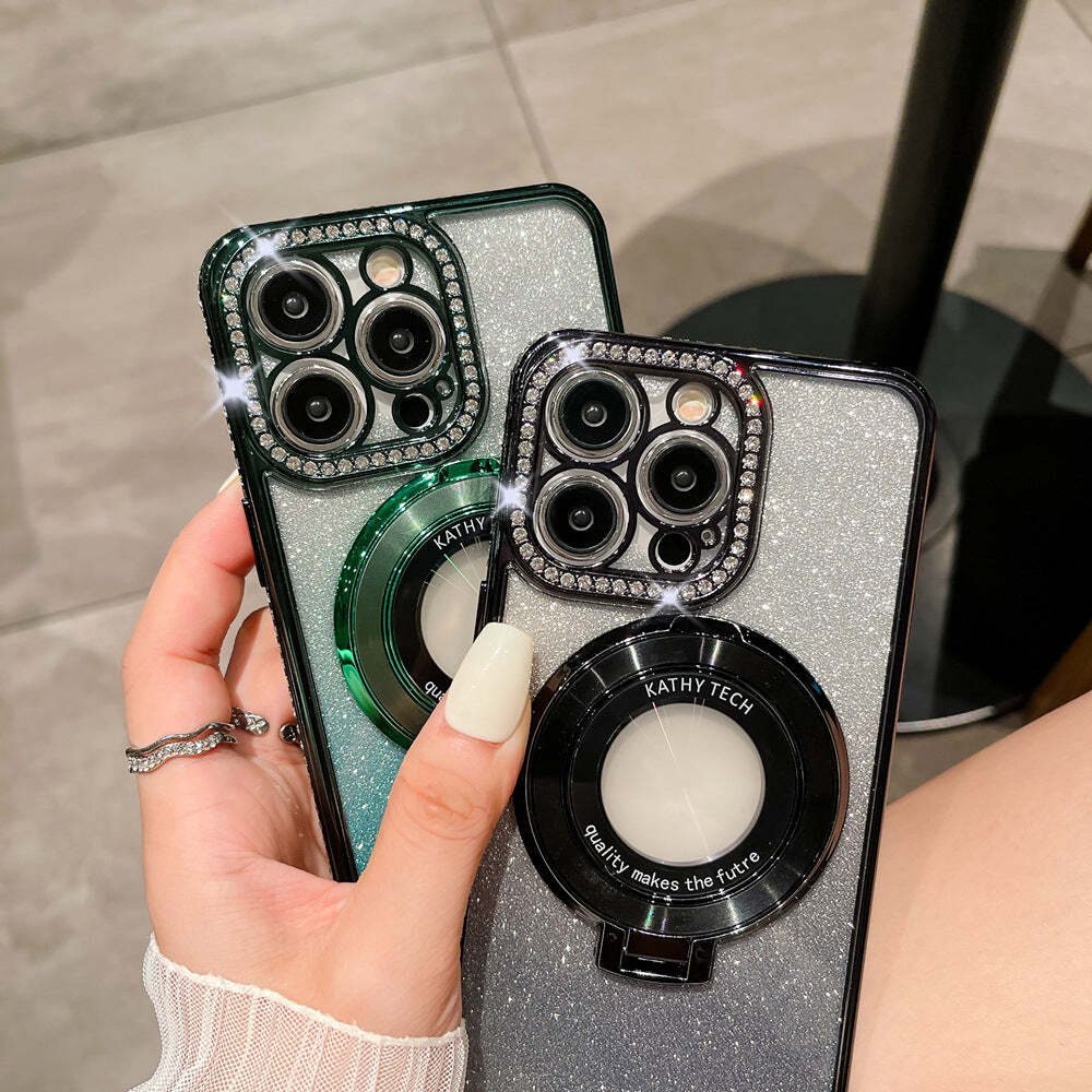 Glitter Diamond Magnetic Ring Holder for iPhone
