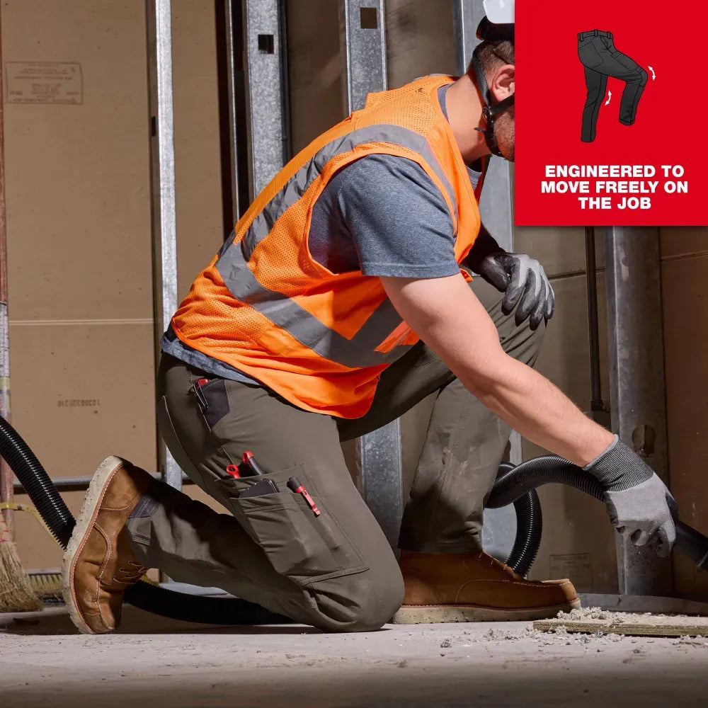 1Men's 8-PACK FREEFLEX Tech Work Pants with 7 Pockets