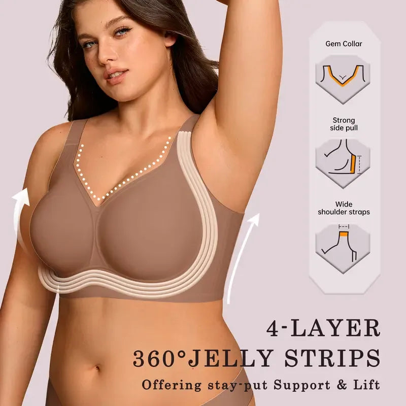 Women Jelly Bras Wirefree Full Coverage