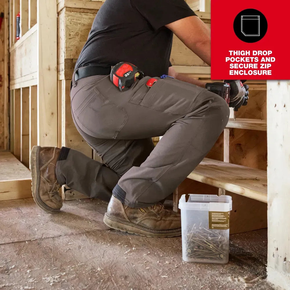 1Men's 8-PACK FREEFLEX Tech Work Pants with 7 Pockets